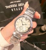 Copy Cartier Ballon Bleu Watch SS White Mother of Pearl Dial 36mm